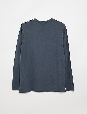 Camiseta lisa de manga larga - colección fácil de poner