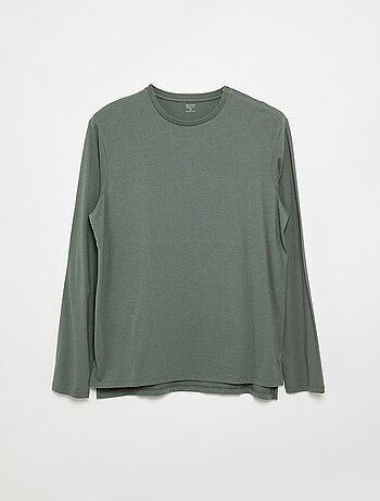 Camiseta lisa de manga larga - colección fácil de poner