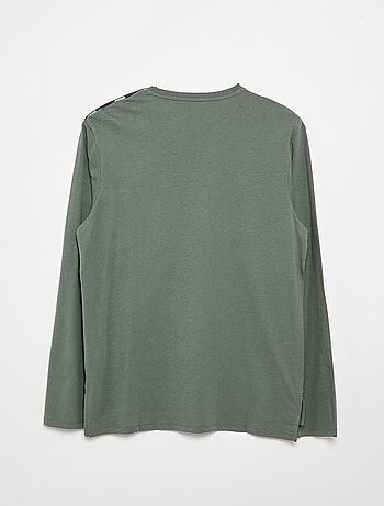 Camiseta lisa de manga larga - colección fácil de poner
