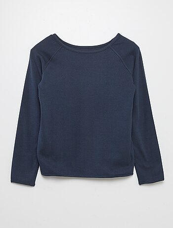 Camiseta lisa de manga larga - Fácil de Poner