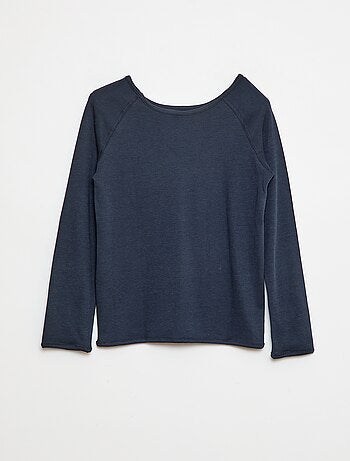 Camiseta lisa de manga larga - Fácil de Poner