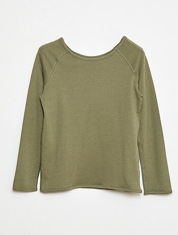 Camiseta lisa de manga larga - Fácil de Poner