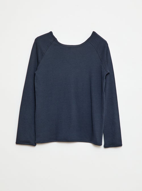 Camiseta lisa de manga larga - So Easy - Kiabi