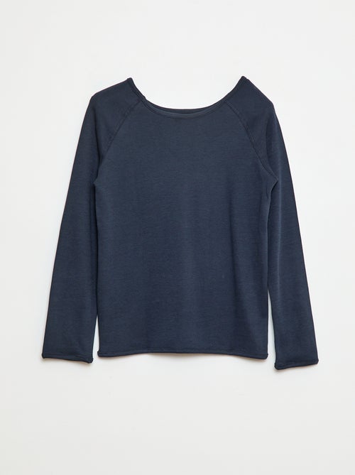 Camiseta lisa de manga larga - So Easy - Kiabi