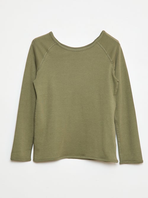 Camiseta lisa de manga larga - So Easy - Kiabi