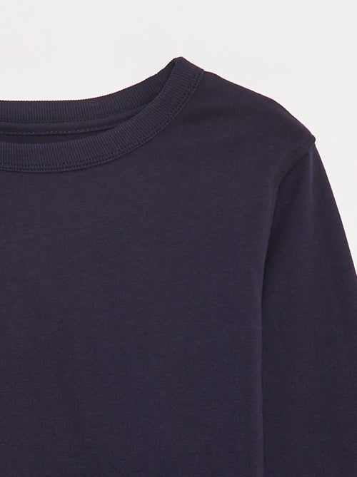 Camiseta lisa de manga larga - Kiabi