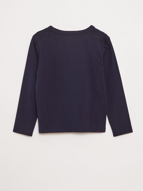 Camiseta lisa de manga larga - Kiabi