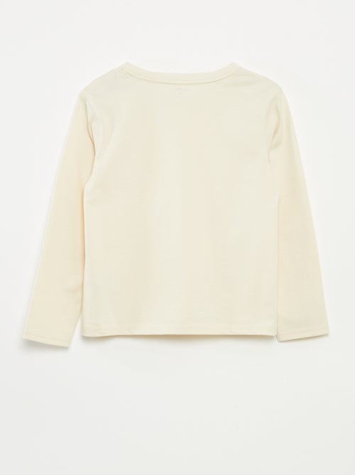 Camiseta lisa de manga larga - Kiabi