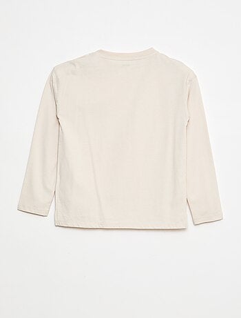 Camiseta lisa de manga larga con bolsillo en el pecho - So Easy