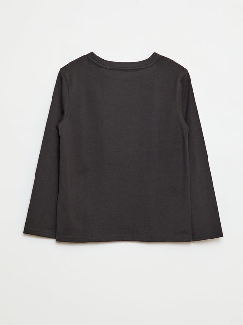 Camiseta lisa de manga larga - Kiabi