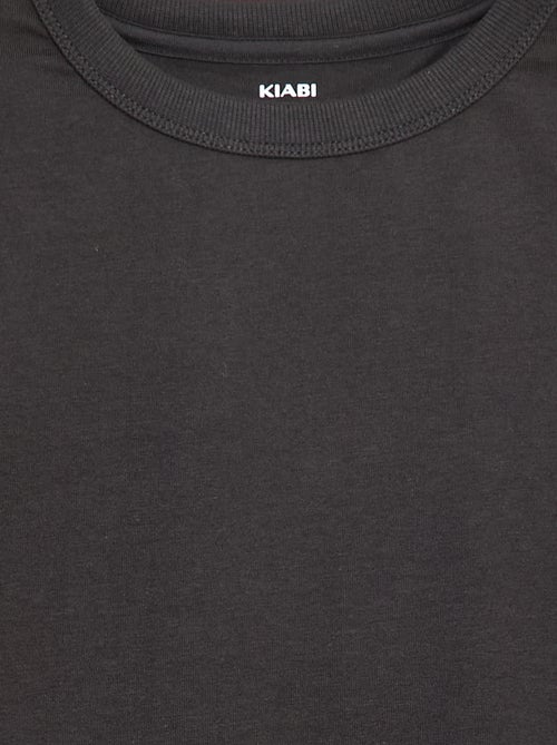 Camiseta lisa de manga larga - Kiabi