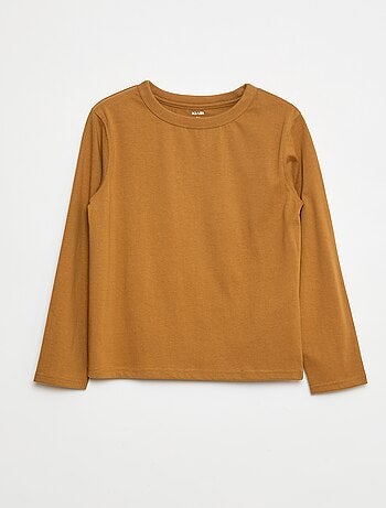 Camiseta lisa de manga larga