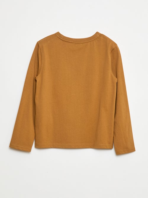 Camiseta lisa de manga larga - Kiabi