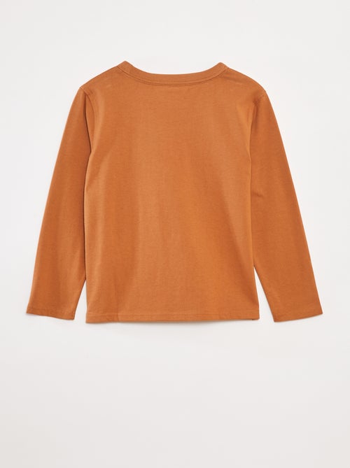 Camiseta lisa de manga larga - Kiabi