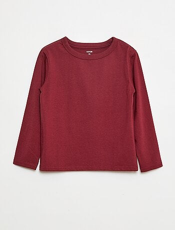 Camiseta lisa de manga larga