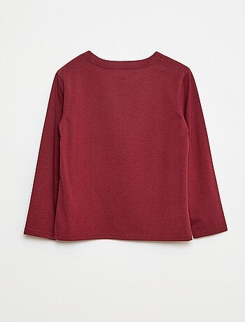 Camiseta lisa de manga larga