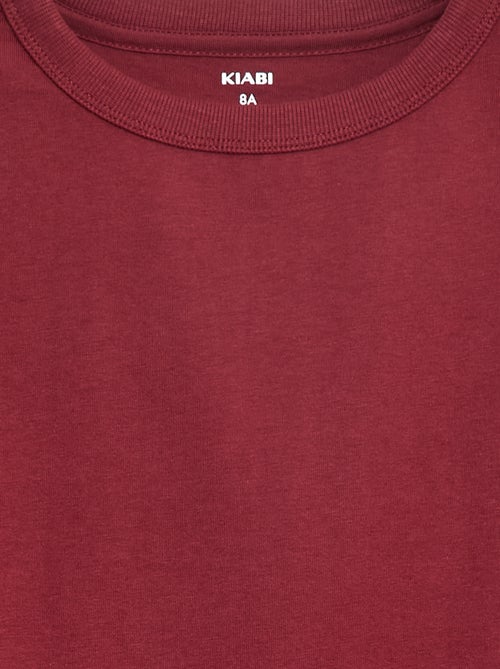 Camiseta lisa de manga larga - Kiabi