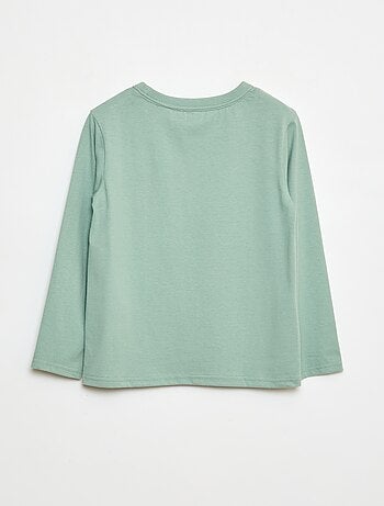 Camiseta lisa de manga larga