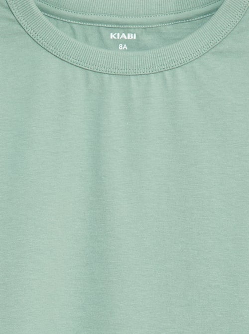 Camiseta lisa de manga larga - Kiabi