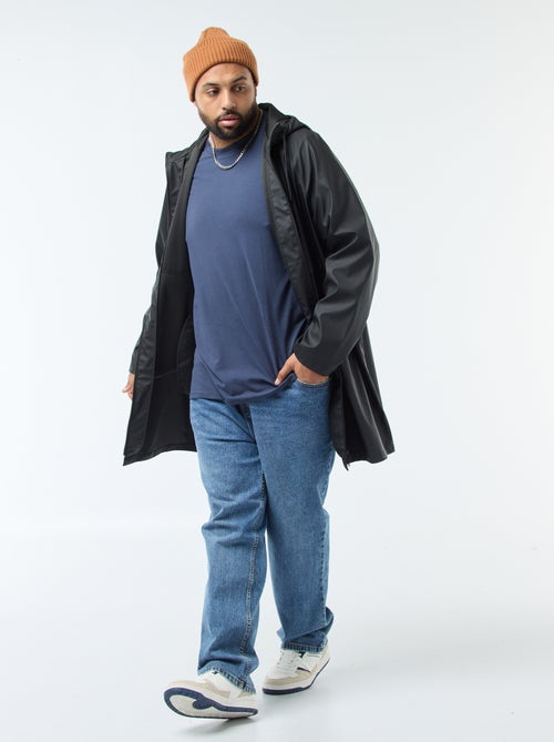 Camiseta lisa de manga larga y cuello redondo - Kiabi