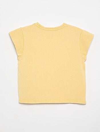 Camiseta lisa de mangas extracortas