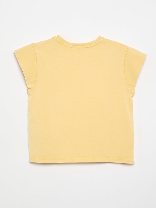 Camiseta lisa de mangas extracortas - Kiabi