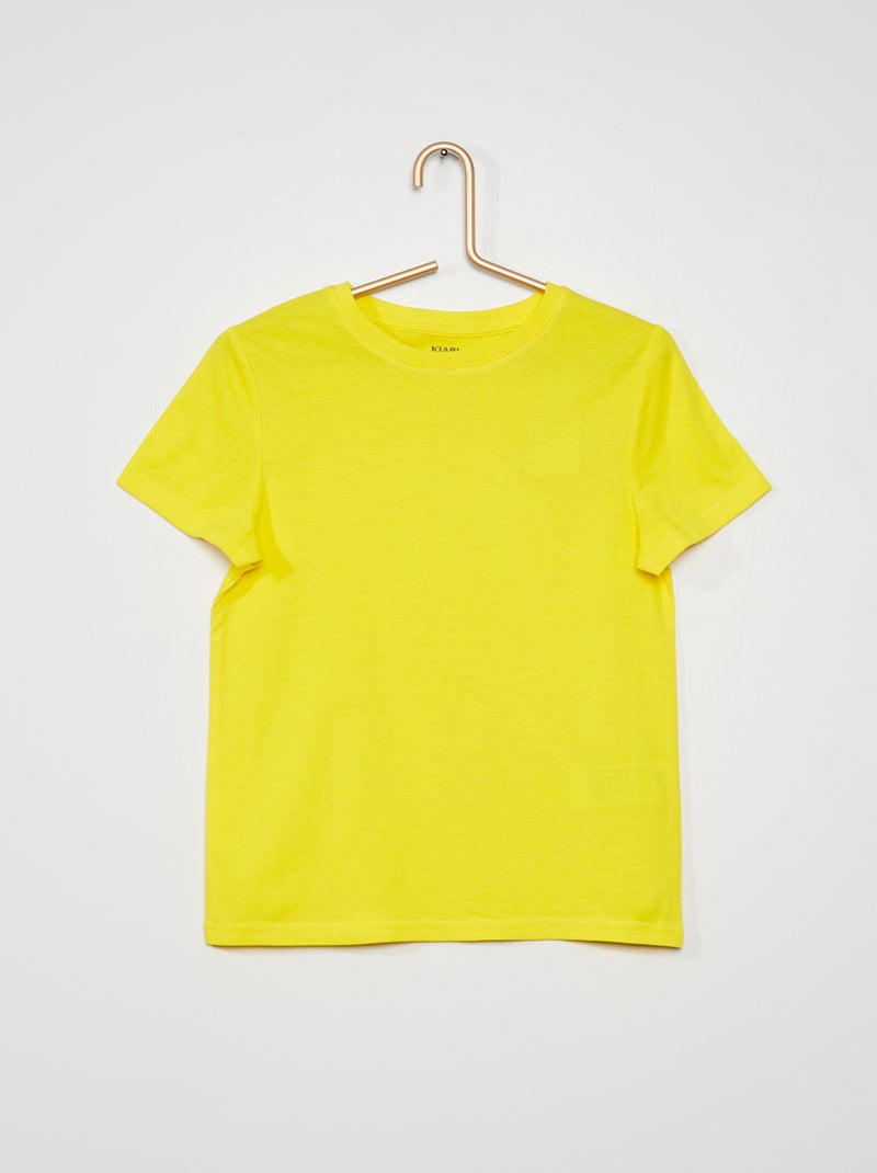 Camiseta lisa de punto AMARILLO - Kiabi