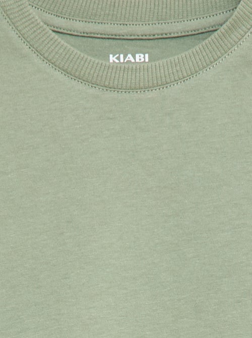 Camiseta lisa de punto de algodón - Kiabi
