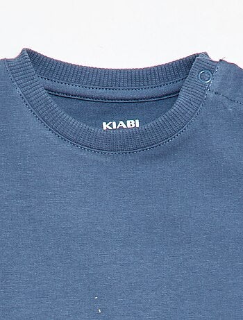 Camiseta lisa de punto de algodón