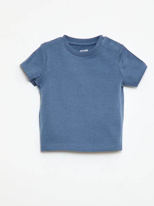 Camiseta lisa de punto de algodón - Kiabi