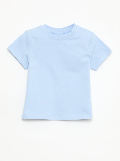 Camiseta lisa de punto de algodón - Kiabi