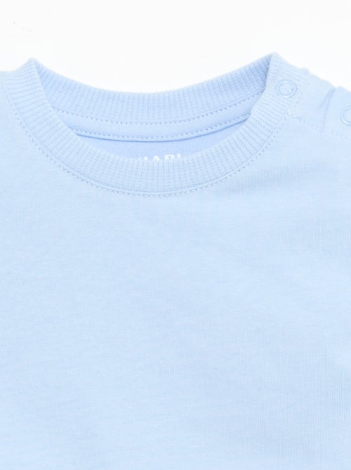 Camiseta lisa de punto de algodón - Kiabi