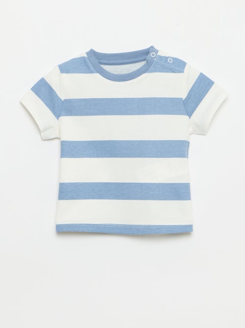 Camiseta lisa de punto de algodón - Kiabi
