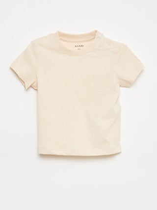 Camiseta lisa de punto de algodón