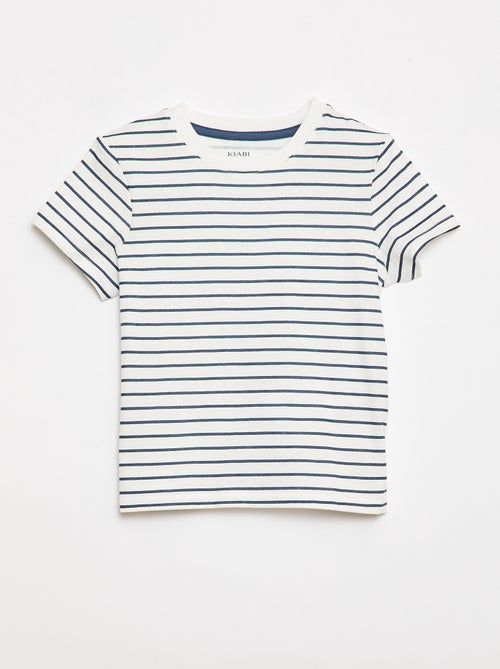Camiseta lisa de punto de algodón - Kiabi