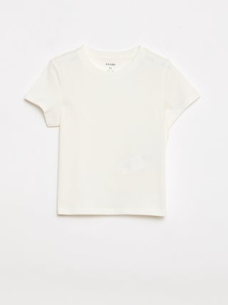Camiseta lisa de punto de algodón