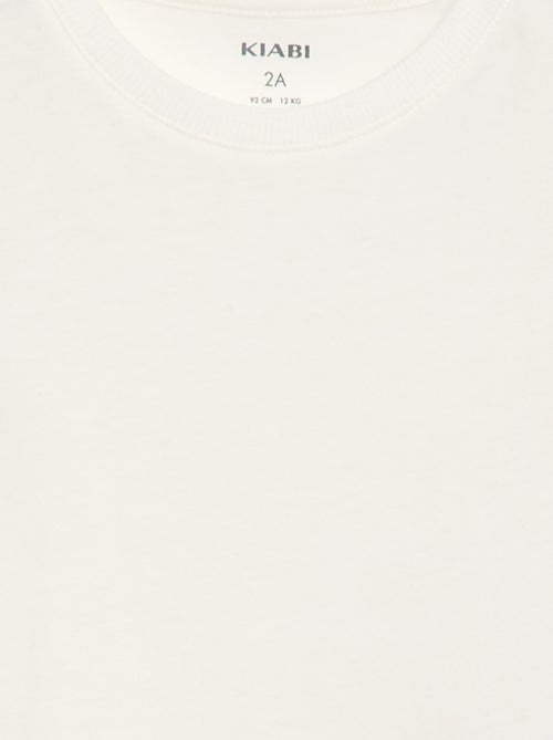 Camiseta lisa de punto de algodón - Kiabi