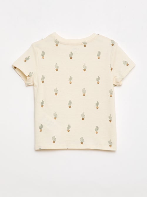 Camiseta lisa de punto de algodón - Kiabi