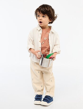 Camiseta lisa de punto de algodón