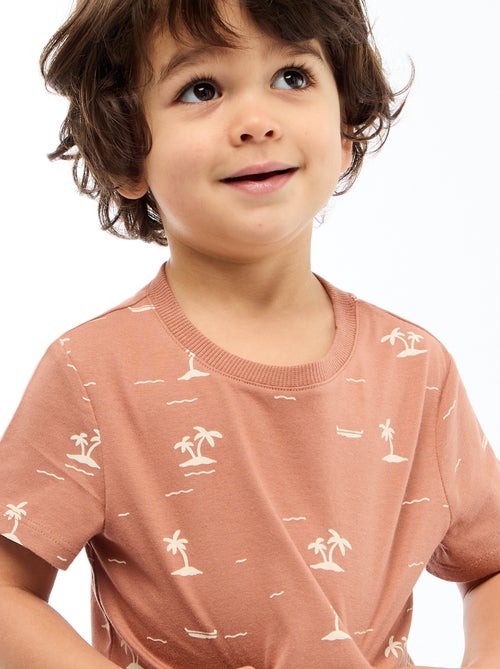 Camiseta lisa de punto de algodón - Kiabi