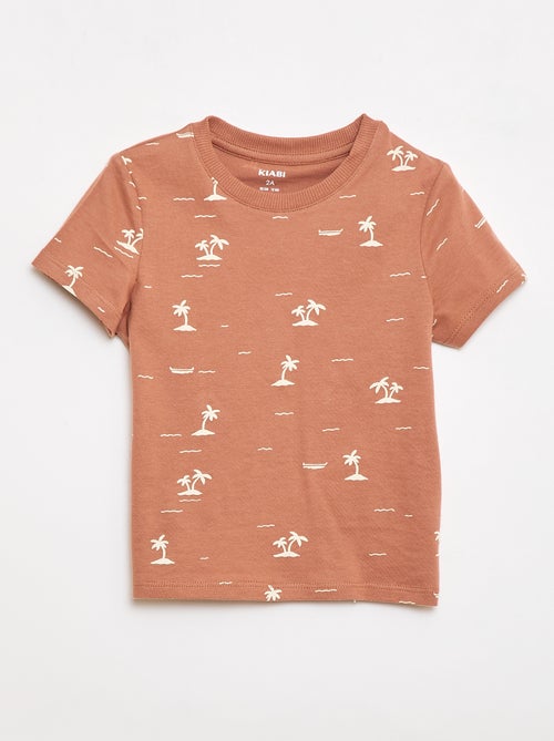 Camiseta lisa de punto de algodón - Kiabi