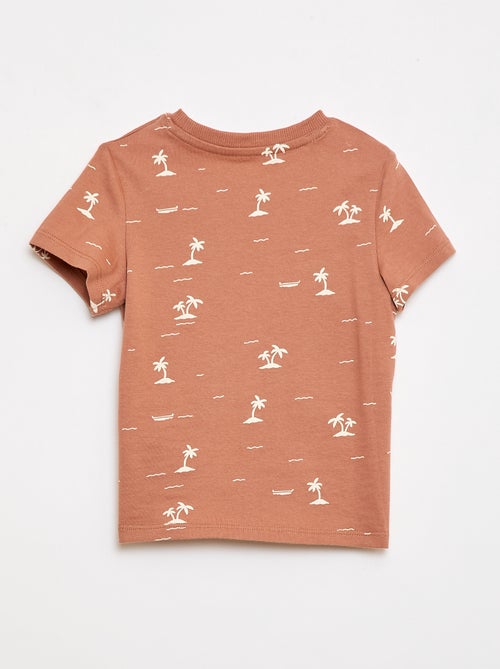 Camiseta lisa de punto de algodón - Kiabi