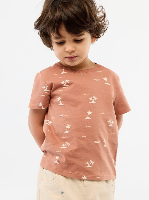Camiseta lisa de punto de algodón - Kiabi