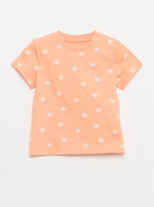 Camiseta lisa de punto de algodón - Kiabi