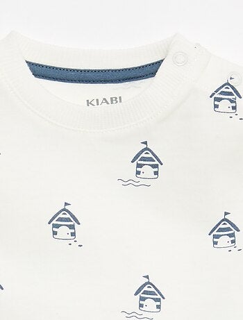 Camiseta lisa de punto de algodón