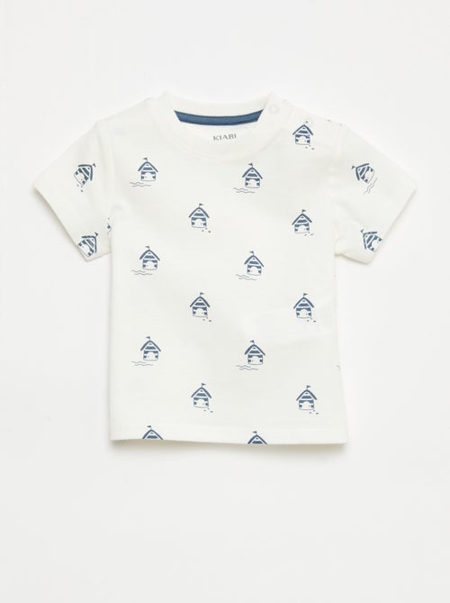 Camiseta lisa de punto de algodón - Kiabi