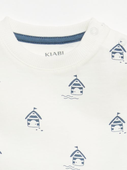 Camiseta lisa de punto de algodón - Kiabi