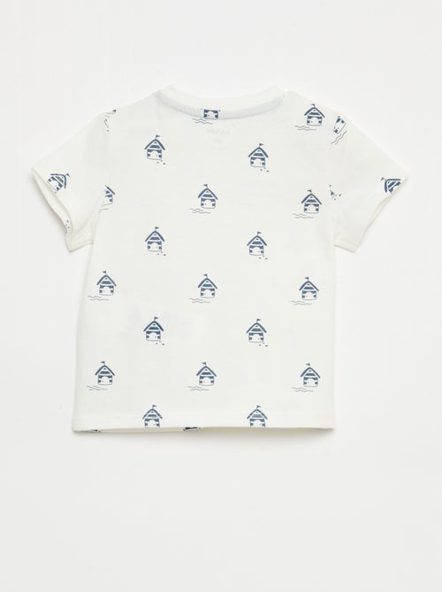 Camiseta lisa de punto de algodón - Kiabi