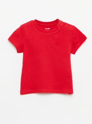 Camiseta lisa de punto de algodón