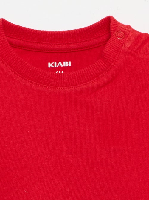 Camiseta lisa de punto de algodón - Kiabi